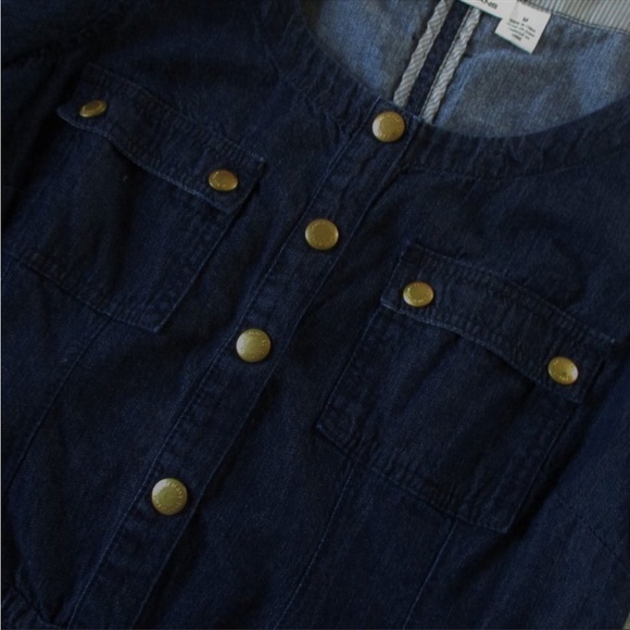 DKNY JEAN DENIM DRESS Dark Blue Women’s M drawstring 💖 - Picture 10 of 12